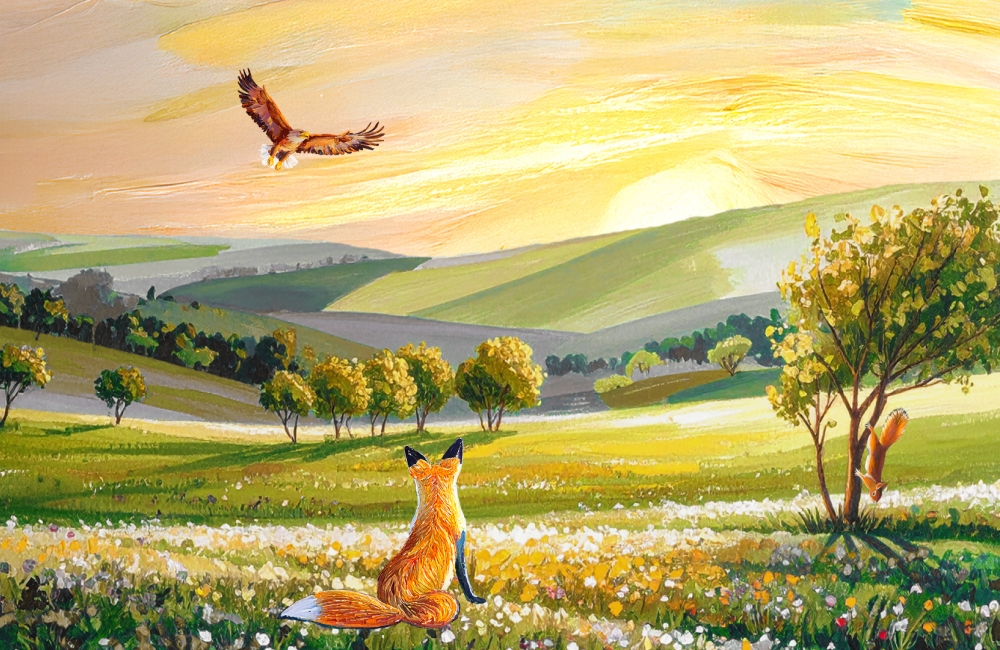 watercolour landscape