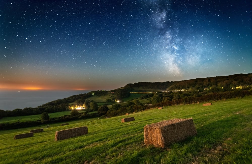 starry sky over the downs