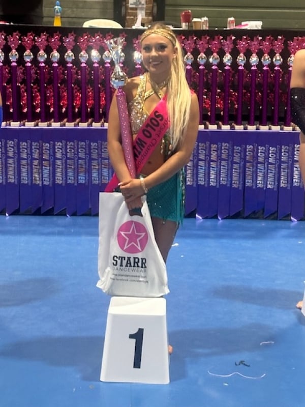 Isabel on the podium
