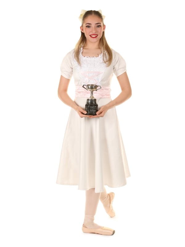 Emily Martin holding trophy