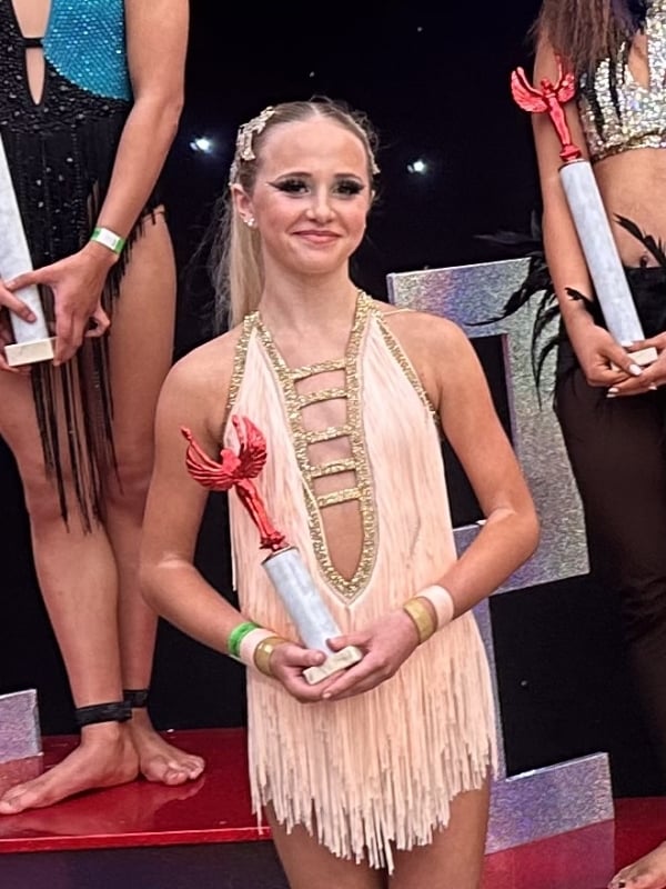 Jasmine with trophy