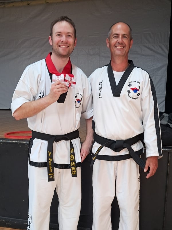 Joe Ramskill with coach