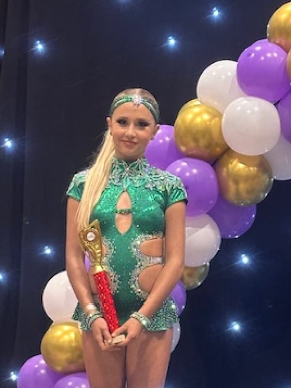 Jasmine with trophy